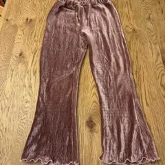 MARKEY'S ベルベット フレアパンツ ピンク