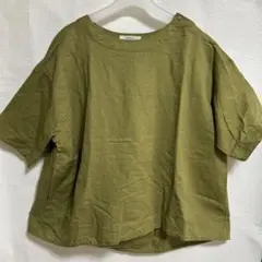 美品 soulberry ソウルベリー トップス LL 麻混 5分袖