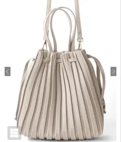 2Wayプリーツ巾着ショルダーバッグ［tr140］