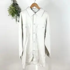 T0729 ジーナシス　ジャケット　白　美品　ミリタリー　綿　麻　お買い得