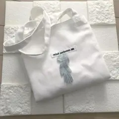 ミナペルホネン　ショッパー　コットン　白　チャーム　エコバッグ　トートバッグ