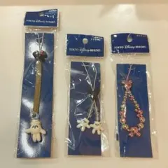 ディズニー 携帯電話 ストラップ アクセサリー　3個セット