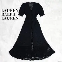LAUREN RALPH LAUREN かぎ編み コットン ニット カーディガン