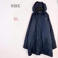 ＊ナイキ【XL】ベンチコート スポーツ フード取り外し可 ロゴマーク ポケット