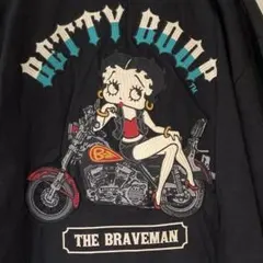 BBB-2445 XXL　ブレイブマン　ベティブープ　バイク　天竺ロンT　クロ