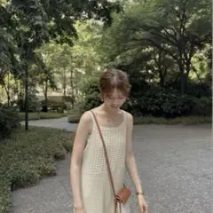 eaphi crochet knit one piece ニットワンピース