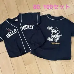 プティマイン半袖シャツ mickey 80 100