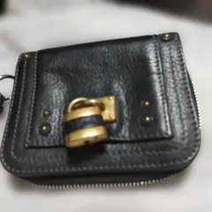 Chloeブラック金具付き二つ折り財布