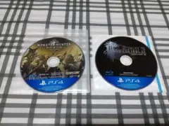 PS4 ファイナルファンタジー１５・モンスターハンター　ワールド　ディスクのみ