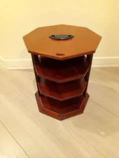 昭和レトロ　３段 木製 ディスプレイラック 棚 小物入れ 収納