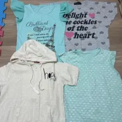 半袖Tシャツと半袖パーカー４点セット