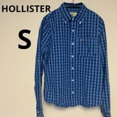 ホリスター Hollister ボタンダウンシャツ S ブルー　チェック柄のサムネイル
