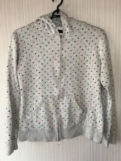 シップス カラフルドット柄ジップアップパーカー