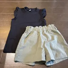 SHEIN フリル付きトップスとショートパンツ 140のサムネイル