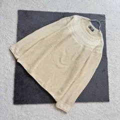 ☆ノアイースターリー【38】ベージュ系 ノルディック 長袖ニット 毛100 秋冬