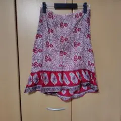 BCBGMAXAZRIA フレアスカート 花柄 ペイズリー柄 Mサイズのサムネイル