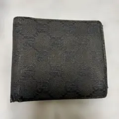 GUCCI GGキャンバス 二つ折り財布 ブラックのサムネイル