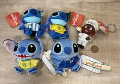 スティッチ ぬいぐるみ サッカーシャツ 10番を含む4体セット