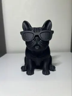 サングラスをかけたフレンチブルドッグ 置物