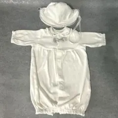 ロンパース セレモニー ドレスオール 帽子付き 退院着50-60cm