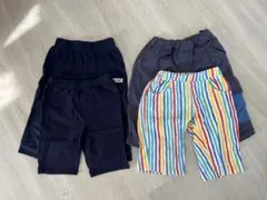 カラフルストライプハーフパンツ　110
