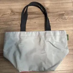 エルベシャプリエ 舟形トートバッグ ナイロン グレー×レッド