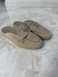 PRADA スエード スリッポン サンダル ベージュ