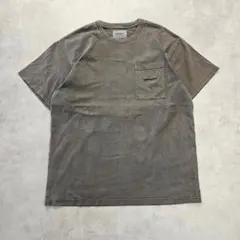 カーハート Tシャツ 古着 胸ポケット ロゴ 刺繍 L グレー 16236