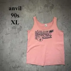 90s【anvil】アンビル（XL）USA＊タンクトップ＊企業ロゴ＊ペプシ＊