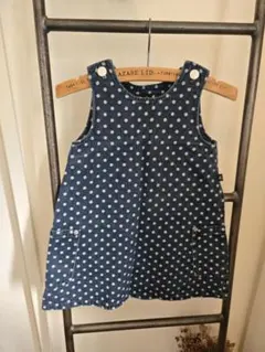 agnes b ドットデニムジャンバースカート