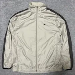 【最安】00s NIKE ナイロンジャケット ホワイトグレー XL 短丈