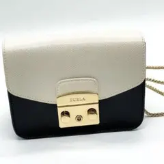 FURLA フルラ ショルダーバッグ メトロポリス バイカラー 白黒