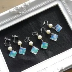 〖再販！〗雪の結晶ピアス イヤリング