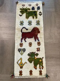 149x55cm ペルシャギャッベ ランナー (ギャベ) ペルシャ絨毯 ギャッベ