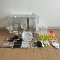 Shiny 45 ハムスター飼育セット エサ＆トイレ砂＆手作りお散歩サークル付き