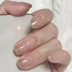 【24枚】ネイルチップ マグネット風 ラメ グラデ ワンホン 韓国 推し活