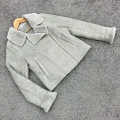 ✨ストロベリーフィールズ✨フェイクムートン♡ライダースジャケット♡グレー