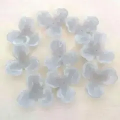 フラワービーズ アクリルパーツ アクセサリーパーツ 9個 グレー 匿名配送