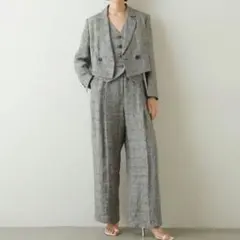 Whim Gazette ウィムガゼット リネン　グレンチェック　セットアップのサムネイル