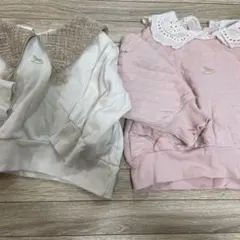 襟付きコットン製トレーナー 2点セット