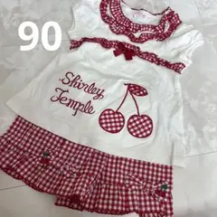 シャーリーテンプル❤︎さくらんぼ❤︎チェリー❤︎セトア❤︎セットアップ半袖90センチ