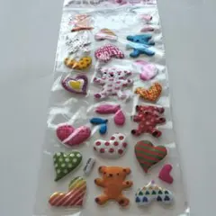 平成レトロ　ラメ入りぷっくりシール