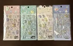 ポケキャラクター3Dぷっくりシール4点セット（硬いシール）　新品未使用未開封②
