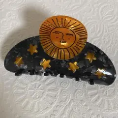 ヘアクリップ 太陽　大人カジュアル　髪留め　バンスクリップ