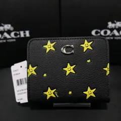 新品未使用☆ coach コーチ コズミック　ビルフォールド スター 折り財布