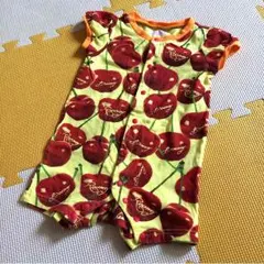 70♡チェリー柄ロンパース♡