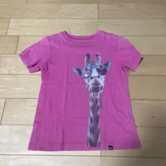 QUICKSILVER【130㎝】キリン ピンク Tシャツ クイックシルバーのサムネイル
