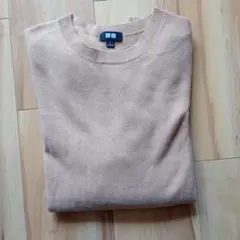 UNIQLO カシミヤベージュ クルーネックセーター L