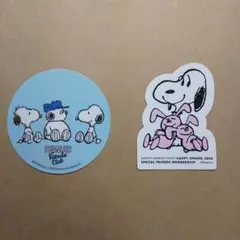 スヌーピーミュージアム ステッカー2枚セット