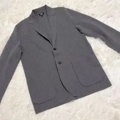 UNIQLO ユニクロ ニットジャケット テーラードジャケット グレー Sサイズのサムネイル